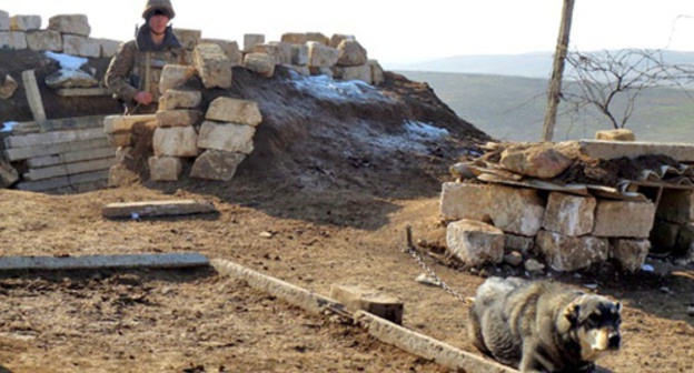 A guard post of the army of Nagorno-Karabakh in the frontline. Photo by Alvard Grigoryan for the "Caucasian Knot"