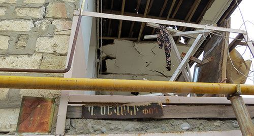 More than 110 houses, schools,  electrical transmission networks, administrative and public buildings were damaged in the settlements of Nagorno Karabakh by the shelling from the territory of Azerbaijan. Photo by Alvard Grigoryan for the "Caucasian Knot"