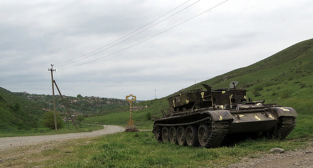 One of the tanks of the NKR army near the village of Talysh, Karabakh. Photo by Alvard Grigoryan for the "Caucasian Knot"
