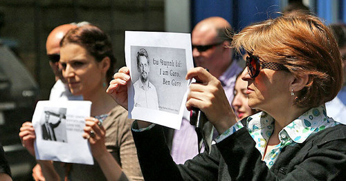 Action in support of Turkish MP Karo Pailyan, Yerevan, May 11, 2016. Photo: © PAN Photo / Varo Rafayelyan 