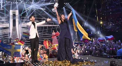 The winner of the "Eurovision-2016" song contest. Photo: Postaviv Andres (ЕВС), http://www.eurovision.tv/page/news?id=ukraine_wins_2016_eurovision_song_contest