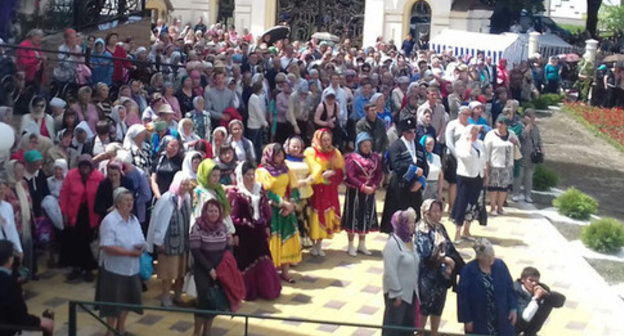 The church service performed by Patriarch Kirill in Nalchik was attended by Orthodox believers and Muslims. May 15, 2016. Photo by Lyudmila Maratova for the "Caucasian Knot"