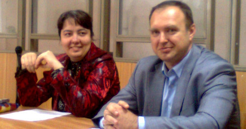 Elizaveta Tsvetkova with her advocate Yury Chupilkin in the Taganrog City Court, May 27, 2016. Photo by Konstantin Volgin for the "Caucasian Knot"