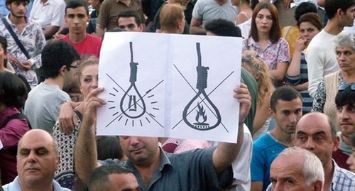 Rally against raise of tariffs on electricity, Yerevan, September 2015. Photo by Armine Martirosyan for the ‘Caucasian Knot’. 
