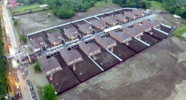 New village in Vedeno District of Chechnya. Screenshot of the video record posted on Ramzan Kadyrov’s Vkontakte page, Vk.com/ramzan