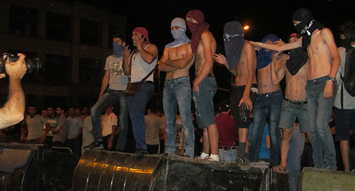 Protesters who took part in clashes with police in Yerevan, July 20, 2016. Photo by Tigran Petrosyan for the ‘Caucasian Knot’. 