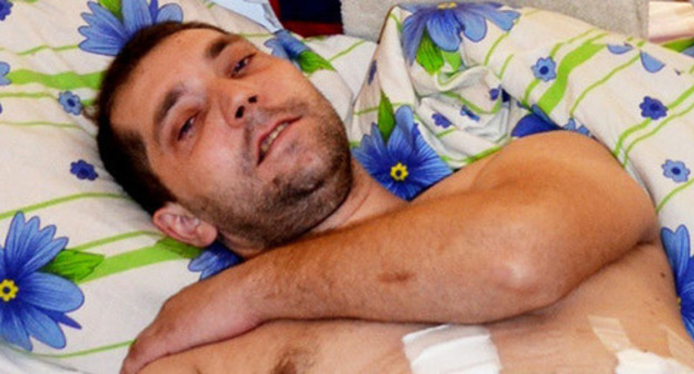 Pavel Solovyov at the city hospital N 3 in Khosta after being beaten by the policemen. Sochi, May 15, 2013. Photo by Svetlana Kravchenko for the ‘Caucasian Knot’.