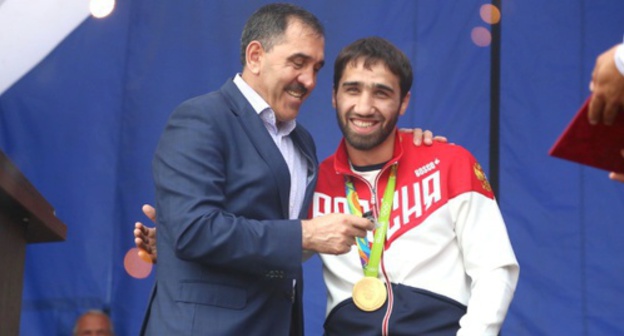 Yunus-Bek Evkurov and Khasan Khalmurzaev. Photo: Ingushetia.ru