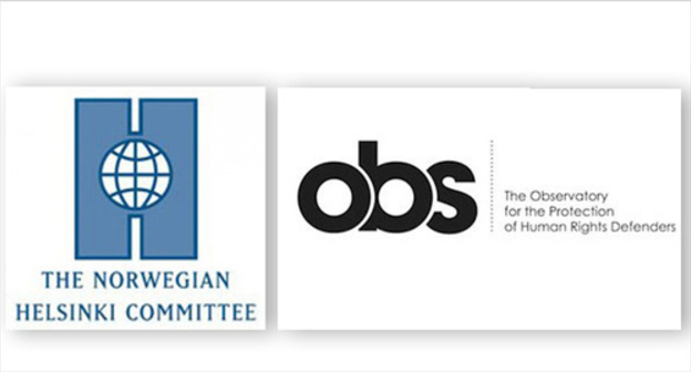 Logo of the Norwegian Helsinki Committee and the Observatory for the Protection of Human Rights Defenders. Collage by the "Caucasian Knot" Logo of the Norwegian Helsinki Committee and the Observatory for the Protection of Human Rights Defenders. Collage by the "Caucasian Knot"
