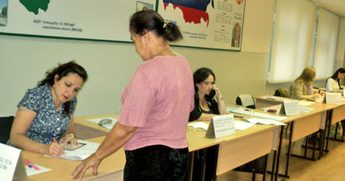 Elections to the Russian State Duma. The polling station No. 130. Nalchik, September 18, 2016. Photo by Lyudmila Maratova for the "Caucasian Knot"
