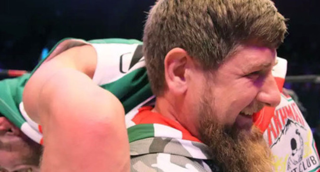 Ramzan Kadyrov at the tournament in mixed martial arts (MMA) Grand Prix Akhmat-2016 in Grozny. Photo http://grozny-inform.ru/multimedia/photos/72803/Ajn