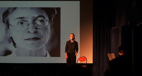 Discussion of the performance "A journalist. Whole life in a second". Moscow, October 7, 2016. Photo: Anna Gileva for the "Caucasian Knot"