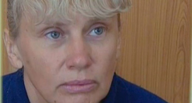 Inessa Tarverdieva. Screenshot of a TV program about "Rostov Amazons" on a channel "Rossiya 1", Vesti.ru