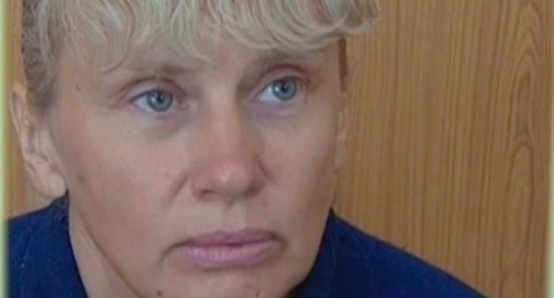 Inessa Tarverdieva. Screenshot of a TV program about "Rostov Amazons" on a channel "Rossiya 1", Vesti.ru