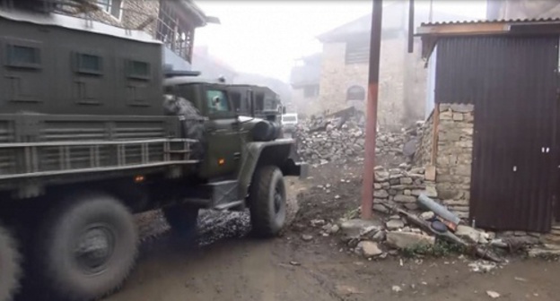 The site of the special operation in the village Kvanada. Photo: 05.мвд.рф