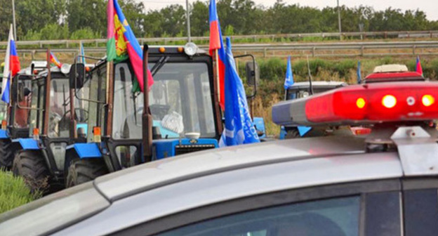 Protest action 'Tractor march'. Photo: RLE/RL
