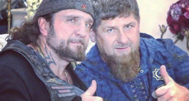 Alexander Zaldostanov and Ramzan Kadyrov. Photo: vk.com/ramzan Alexander Zaldostanov and Ramzan Kadyrov. Photo: vk.com/ramzan
