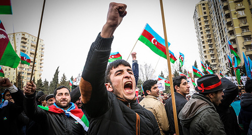 Rally in Baku, March 15, 2015. Photo by Aziz Karimov for the 'Caucasian Knot'. Rally in Baku, March 15, 2015. Photo by Aziz Karimov for the 'Caucasian Knot'.