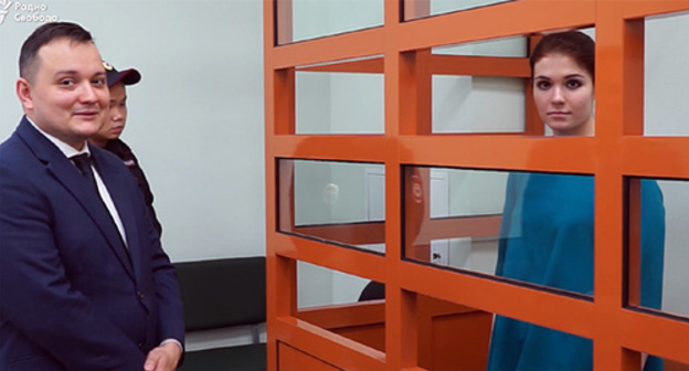 Varvara Karaulova in the court room. Photo: screenshot http://www.svoboda.org/a/28033633.html Varvara Karaulova in the court room. Photo: screenshot http://www.svoboda.org/a/28033633.html