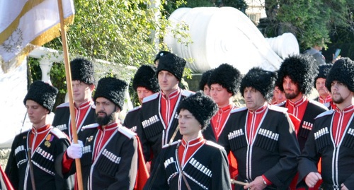 A march of Cossacks on the Sochi City Day. November 19, 2016. Photo by Svetlana Kravchenko for the "Caucasian Knot"
