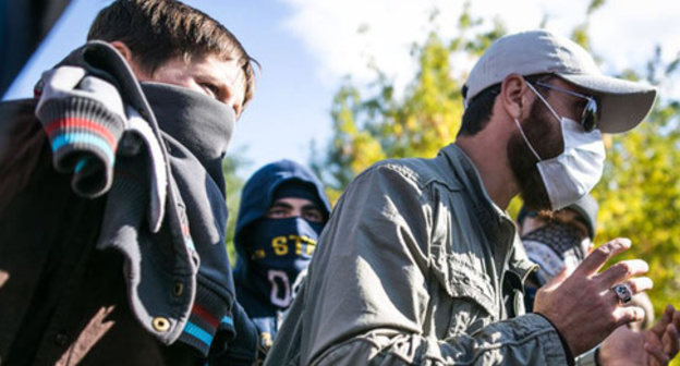 Chechen refugees in Brest. Photo: RFE/RL