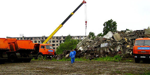 The equipment of the "Megastroi" company. Photo: Federal Agency for Special Construction http://www.spetsstroy.ru/