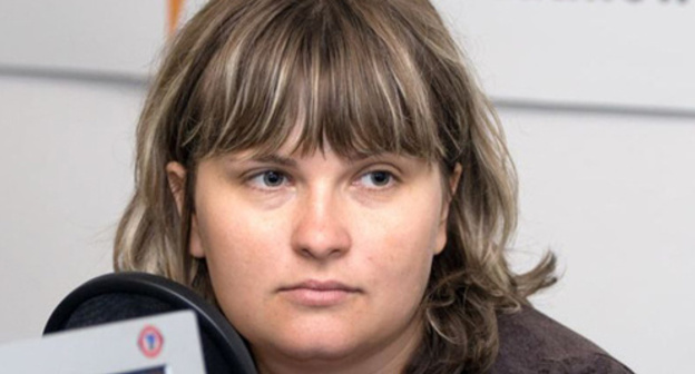 Elena Milashina, a journalist of the "Novaya Gazeta". Photo RFE/RL http://pasmi.ru/archive/50109
