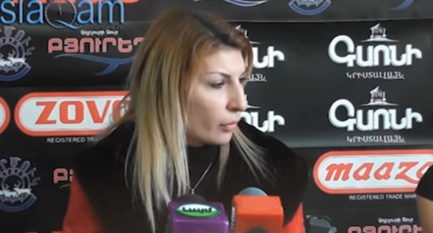 Ani Zakaryan. Screenshot of a video on the channel ArmComedy в YouTube.com on YouTube