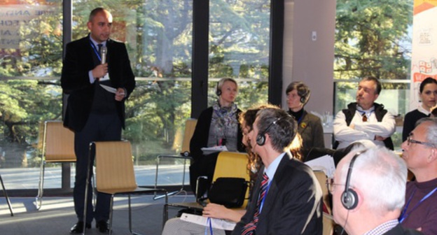 The forum was attended by delegates of the "Eastern Partnership" countries. December 9, 2016, Tbilisi. Photo by Inna Kukudzhanova for the "Caucasian Knot" The forum was attended by delegates of the "Eastern Partnership" countries. December 9, 2016, Tbilisi. Photo by Inna Kukudzhanova for the "Caucasian Knot"