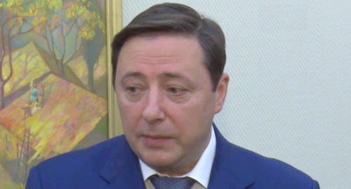 Alexander Khloponin in Vladikavkaz. Screenshot of a TV program "Russia - Alaniya", alaniatv.ru 