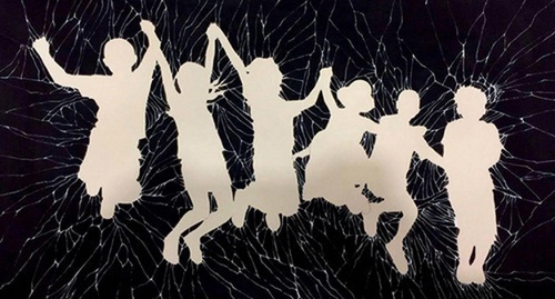 The painting "Interrupted Happiness" by Amina Kabulaeva. Photo courtesy of Patimat Guseynova