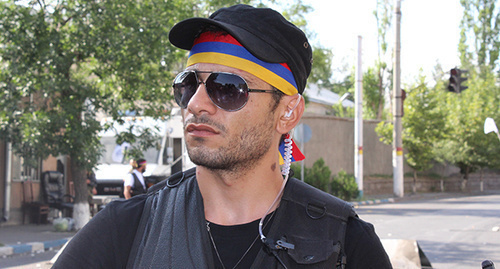 Oganes Arutyunyan, member of "Sasna Tsrer". Photo by Tigran Petrosyan for the 'Caucasian Knot'. Oganes Arutyunyan, member of "Sasna Tsrer". Photo by Tigran Petrosyan for the 'Caucasian Knot'.