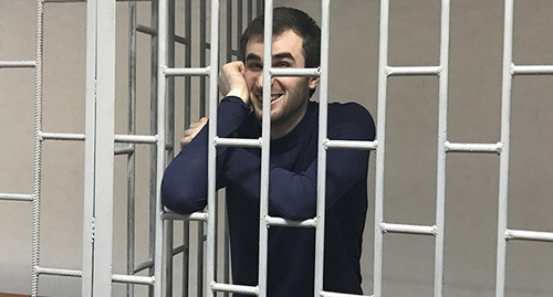 Zhalaudi Geriev in the courtroom. Photo by Patimat Makhmudova for the "Caucasian Knot"