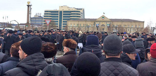 The participants of the rally in Grozny. December 30, 2016. Photo by the "Caucasian Knot" correspondent