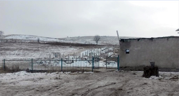 Cemetery. Black spot is a place of mass graves. Photo by Nikolai Petrov for the 'Caucasian Knot'. Cemetery. Black spot is a place of mass graves. Photo by Nikolai Petrov for the 'Caucasian Knot'.