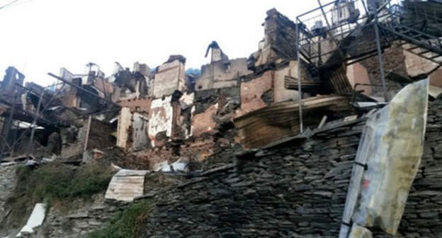 Fire in the village of Mokok, August 21, 2016. Photo by Magomed Magomedov for the ‘Caucasian Knot’. 