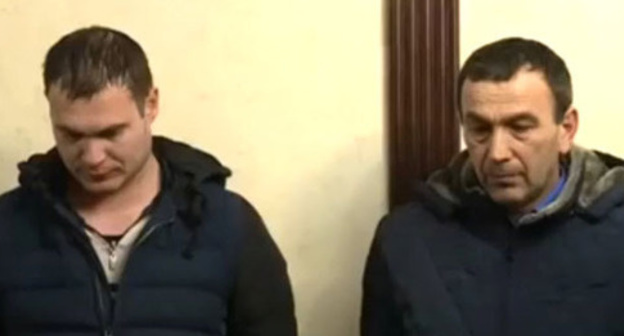 Two Chechen natives, who, imitating Ramzan Kadyrov's voice, tried to extort money from a businessman from Surgut into the Akhmat Kadyrov’s Fund. Screenshot of video: https://www.youtube.com/watch?v=IyyMSkxbRtA