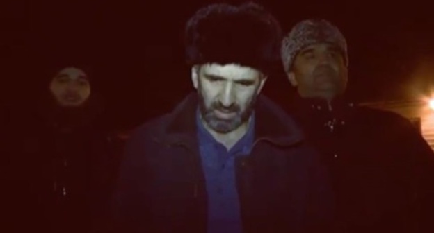 Supposedly father of Magomed Rashidov, Shali, January 30, 2017. Screenshot of video posted on official Instagram page of Chechen leader, Instagram.com/kadyrov_95/ 