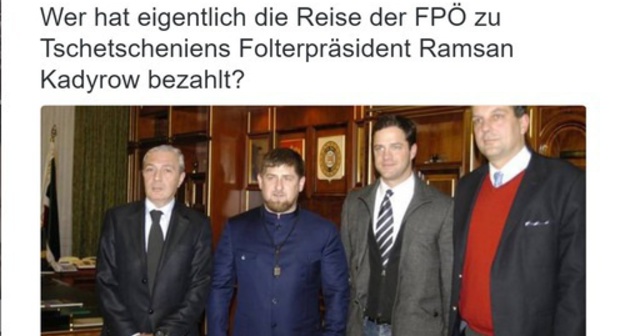 In December 2016, Florian Klenk, editor-in-chief of the Austrian weekly news magazine "Falter", critized the AFP members' visit to Kadyrov. He demanded to explain, "who pays for such trips". Photo: https://twitter.com/florianklenk/status/801169369762066433