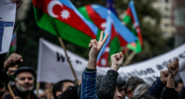Rally in Baku. November 2014. Photo by Aziz Karimov for the "Caucasian Knot" Rally in Baku. November 2014. Photo by Aziz Karimov for the "Caucasian Knot"