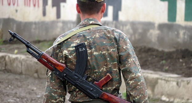Soldier of Nagorny Karabakh Army. Photo by Alvard Grigoryan for the 'Caucasian Knot'. Soldier of Nagorny Karabakh Army. Photo by Alvard Grigoryan for the 'Caucasian Knot'.