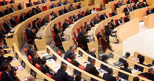 The session of the Parliament of Georgia. Photo https://m.sputnik-georgia.ru