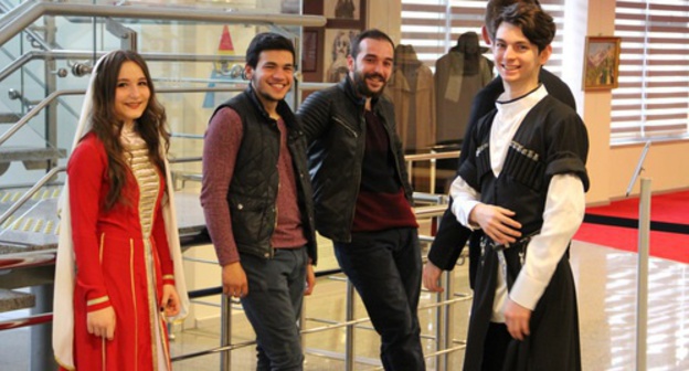 The participants of the event devoted to the Day of Circassian (Adyg) Language. Istanbul, March 19, 2017. Photo by Magomed Tuaev for the "Caucasian Knot" The participants of the event devoted to the Day of Circassian (Adyg) Language. Istanbul, March 19, 2017. Photo by Magomed Tuaev for the "Caucasian Knot"