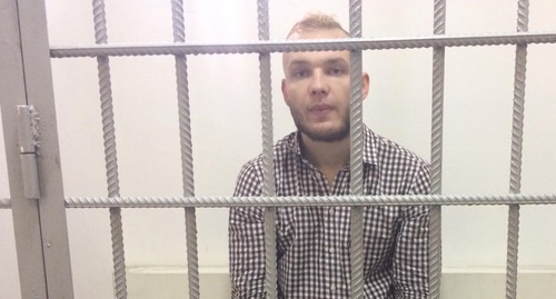 Kirill Bobro at the court session in Stavropol. March 20, 2017. Photo: Vitaly Zubenko, https://www.facebook.com/photo.php?fbid=1261383493917536&amp;set=p.1261383493917536&amp;type=3&amp;theater