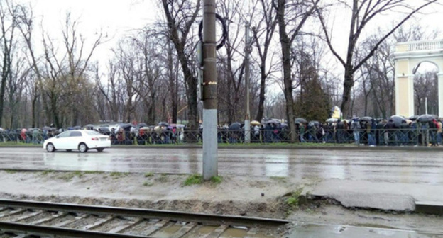 Rally participants in Krasnodar, March 26, 2017. Photo by eyewitness provided by Krasnodar headquarters of Alexei Navalny. 