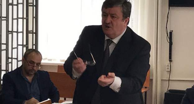 Zhaladi Geriev's advocate in the courtroom. April 5, 2017. Photo by Patimat Makhmudova for "Caucasian Knot" Zhaladi Geriev's advocate in the courtroom. April 5, 2017. Photo by Patimat Makhmudova for "Caucasian Knot"