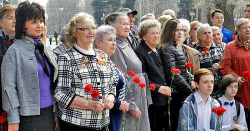 Rally dedicated to the international liberation day of prisoners of fascist concentration camps, Volgograd, April 11, 2017. Photo by Tatiana Filimova for the 'Caucasian Knot'. 
