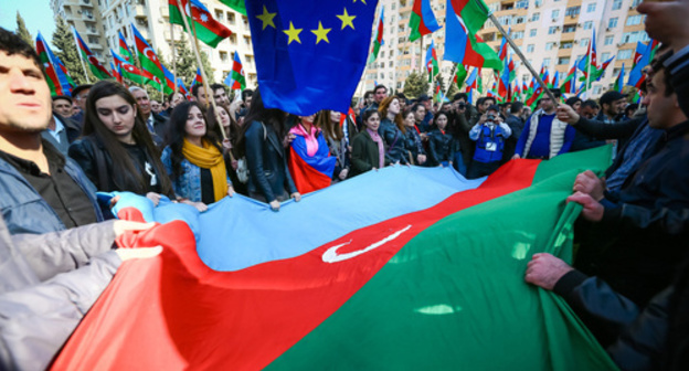 A rally of the National Council of Democratic Forces (NCDF). Baku, April 8, 2017. Photo by Aziz Karimov for "Caucasian Knot" A rally of the National Council of Democratic Forces (NCDF). Baku, April 8, 2017. Photo by Aziz Karimov for "Caucasian Knot"