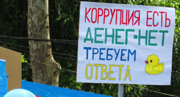 A poster at the rally of Navalny's supporters. Photo by the "Caucasian Knot" correspondent A poster at the rally of Navalny's supporters. Photo by the "Caucasian Knot" correspondent