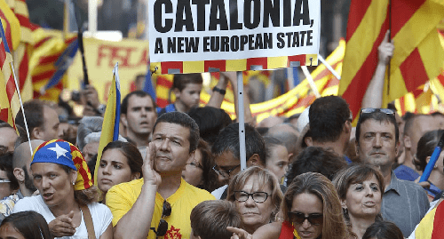 Rally of the supporters of  Catalonia's independence. Photo: Links International Journal of Socialist Renewal